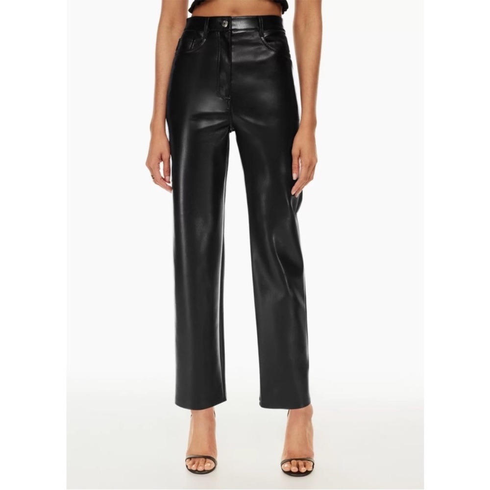 Aritzia Wilfred The Melina Super High Rise Pants Black